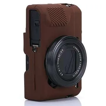 G7X Mark II Case G7X Mark III Case G7X Camera Silicone Case Ultra-Thin Lightweight Rubber Soft Silicone Case Bag Cover for Canon PowerShot G7X G7X Mark II G7X Mark III + Microfiber Cloth (Coffeee)