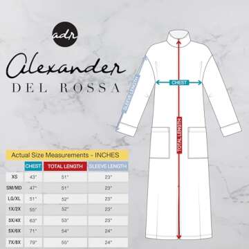 Alexander Del Rossa Long Zip Up Robes for Women, Plush Zipper Robes for Women Plus Size, Housecoats for Women Zipper Front Light Blue 2X (A0300LBL2X)
