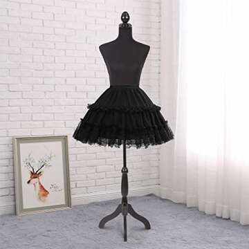Versatile Black Female Mannequin Dress Form with Adjustable Height