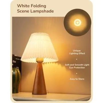 EDISHINE 13.58" Small Table Lamp - Chic Space-Saving Design