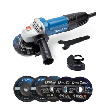 DongCheng 4-1/2" 6.7-Amp Angle Grinder - Powerful & Safe Paddle Switch Tool