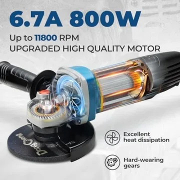 DongCheng 4-1/2" 6.7-Amp Angle Grinder Paddle Switch Tool