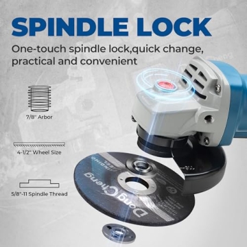 DongCheng 4-1/2" 6.7-Amp Angle Grinder Paddle Switch Tool