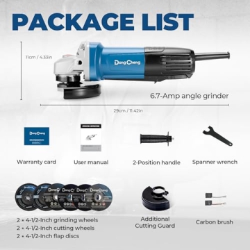 DongCheng 4-1/2" 6.7-Amp Angle Grinder Paddle Switch Tool
