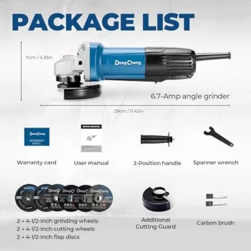 DongCheng 4-1/2" 6.7-Amp Angle Grinder Paddle Switch Tool