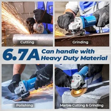 DongCheng 4-1/2" 6.7-Amp Angle Grinder Paddle Switch Tool