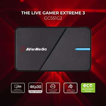 AVerMedia 4K Capture Card for PS5, Xbox, Switch