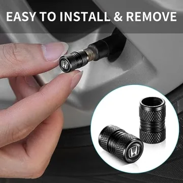 Honda Tire Valve Covers 4pcs Black - Stylish & Durable
