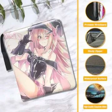 sabermaster Trading YGO Card Binder Fits 900 Cards Card Collector Album Holder,with 50 Removable Sleeves Toys Gifts for Boys Girls