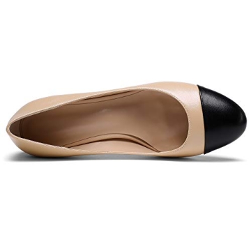 Stylish Women’s Closed Round Toe Block Heel Pumps