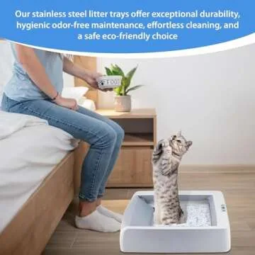 Stainless Steel Reusable Litter Tray Compatible with Petsafe Scoop-Free Self-Cleaning Cat Litter Boxes - Never Absorbs Odor, Stains, or Rusts (Stainless Steel Litter Tray)
