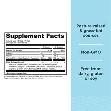 Ancient Nutrition Collagen Powder Protein - Multi Collagen Chocolate, 45 Servings