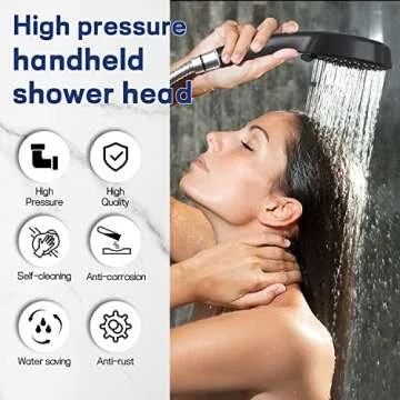 High Pressure Handheld Shower Head with 11 Settings