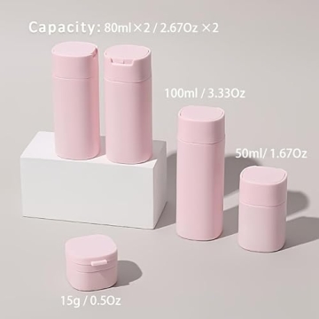 FANPOI 5pcs Leak-Proof Travel Containers for Easy Packing