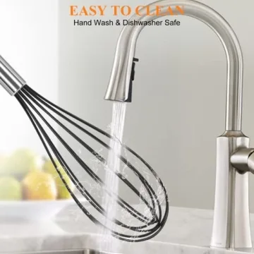 NileHome Stainless Steel Silicone Whisk Set - 3 Pack 8" 10" 12"