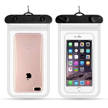 LANCESKEY 2 Pack Universal Waterproof Phone Case,IPX8 Waterproof Phone Pouch Dry Bag Compatible for ...