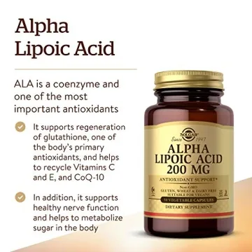 Solgar Alpha Lipoic Acid 200 mg - Antioxidant Health Supplement
