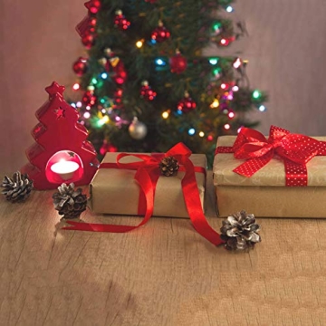 Solid Color Double Faced Red Satin Ribbon for Crafts