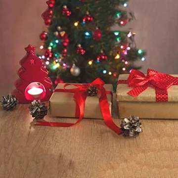 Solid Color Double Faced Red Satin Ribbon for Crafts