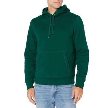 Amazon Essentials Men's Sweatshirt Hoodie, Forest Green, Small, Big & Tall Options Available