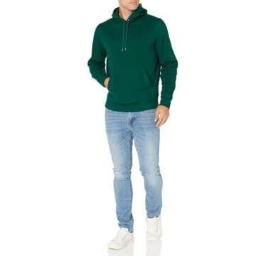 Amazon Essentials Men's Sweatshirt Hoodie, Forest Green, Small, Big & Tall Options Available