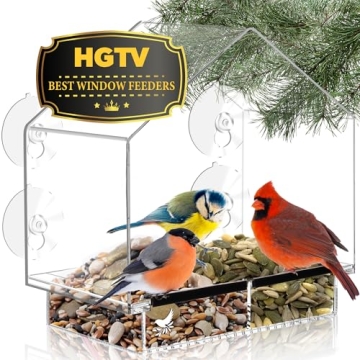 Window Bird Feeder with Quality Suction Cups for Enjoyable Viewing