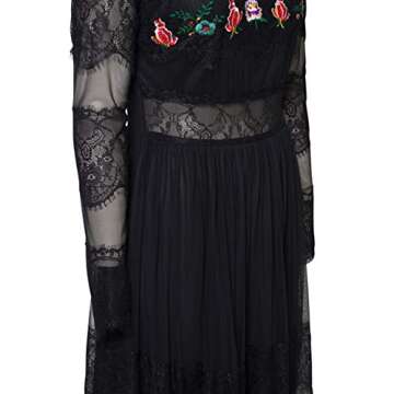 Desigual Women's Elegant Black Vest with Lace Details