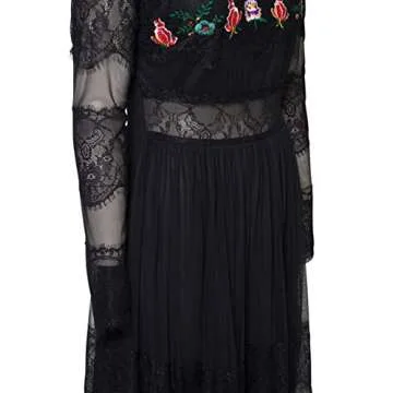 Desigual Women's Elegant Black Vest with Lace Details