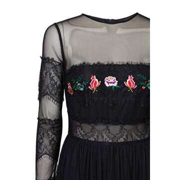 Desigual Women's Elegant Black Vest with Lace Details