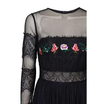 Desigual Women's Elegant Black Vest with Lace Details