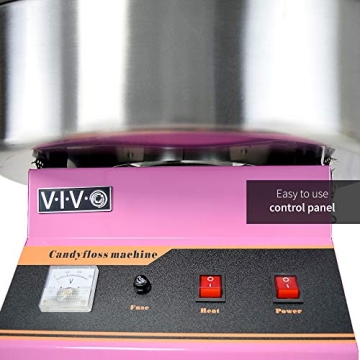 VIVO Pink Electric Cotton Candy Machine with Bubble Shield