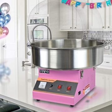 VIVO Pink Electric Cotton Candy Machine with Bubble Shield