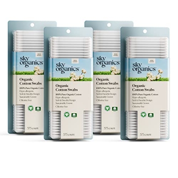 Sky Organics - Organic Cotton Swabs, 1500 ct. - Ultra Soft Tips - Strong & Durable - Hypoallergenic ...