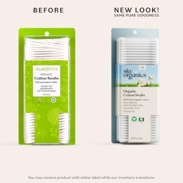 Sky Organics Organic Cotton Swabs, Eco-Friendly 1500 ct