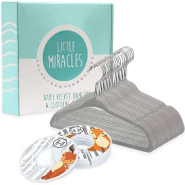 Woodland Baby Hangers with Clothing Dividers Set