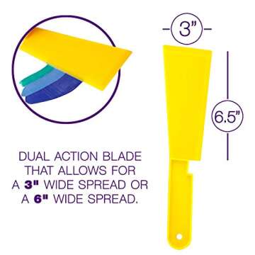 Custom Shop - Long Handle Body Filler Spatula Goop Scoop Spreader (Pack of 2) 3" & 6" Wide Spread, Body Filler, Autobody Dent Repair - Use for Epoxy Resins and Acrylic Paint Pouring Art