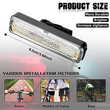 Yaocom 2 Pcs Bike Tail Light USB Rechargeable Bike Lights LED Waterproof Bright Rear Bike Flashlight...