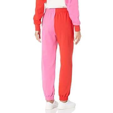 The Drop Women's Liv Colorblock Sweatpant, Rose Pink, XL
