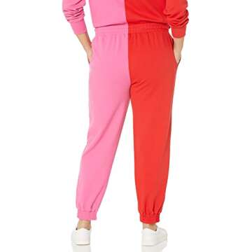 The Drop Women's Liv Colorblock Sweatpant, Rose Pink, XL