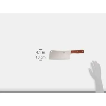 Winco 8" Heavy Duty Chinese Cleaver with Wooden Handle, 3-1/2″