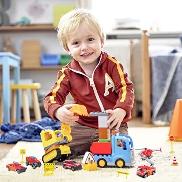 Mini Construction Vehicles Cake Decoration Set 20 Pieces