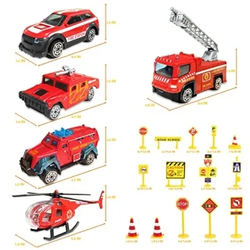Mini Construction Vehicles Cake Decoration Set 20 Pieces