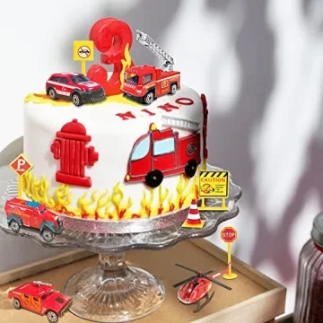 Mini Construction Vehicles Cake Decoration Set 20 Pieces