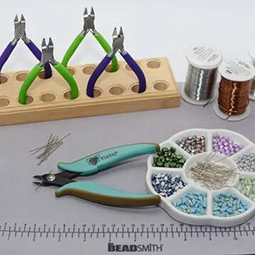 Vintaj Tools by Beadsmith Semi-Flush Cutter â€“ 5-Inches (127mm), Ergonomic Handle â€“ Make Clean, Flush & Precise Cuts â€“ Jewelry Making Tool for Creating Earrings, Bracelets & Necklaces