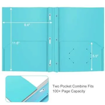 Heavy Duty Plastic Folder - Assorted Colors, 60 Pack