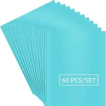 Heavy Duty Plastic Folder - Assorted Colors, 60 Pack