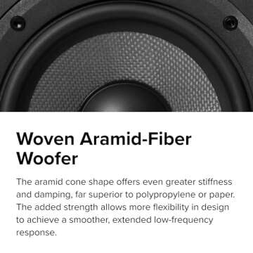 ELAC Debut 2.0 B6.2 Bookshelf Speakers, Black (Pair) - 1” Cloth Dome Tweeter & 6.5” Aramid Fiber Woofer - 2-Way Bass Reflex - Up to 35,000 Hz Response