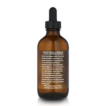 Natures Leaf Sweet Almond Oil, USDA Certified Organic and Pure