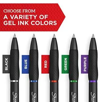 SHARPIE S-Gel Retractable Gel Pens, Bold Point, Assorted Ink, 4/Pack (2116198)