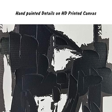 Stylish Black & White Abstract Canvas Wall Art